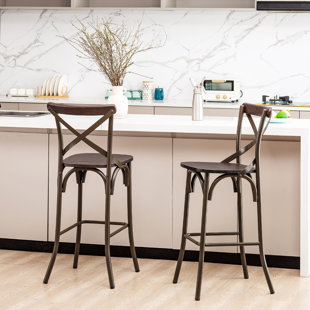 Crooke Solid Wood 29.75 Bar Stool Wayfair